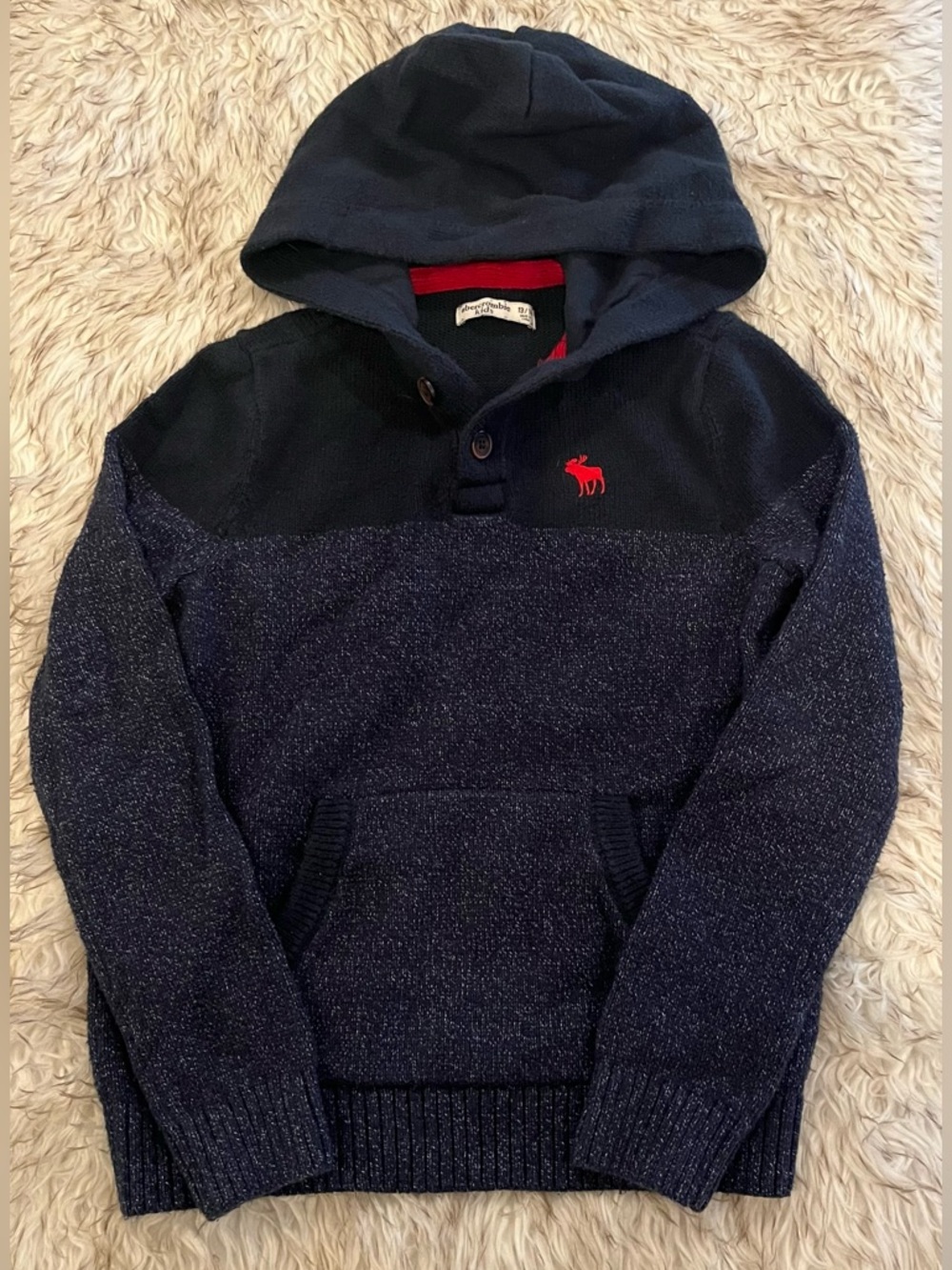 Abercrombie Kids Sweater Hoodie - Blue - Boys 13/14